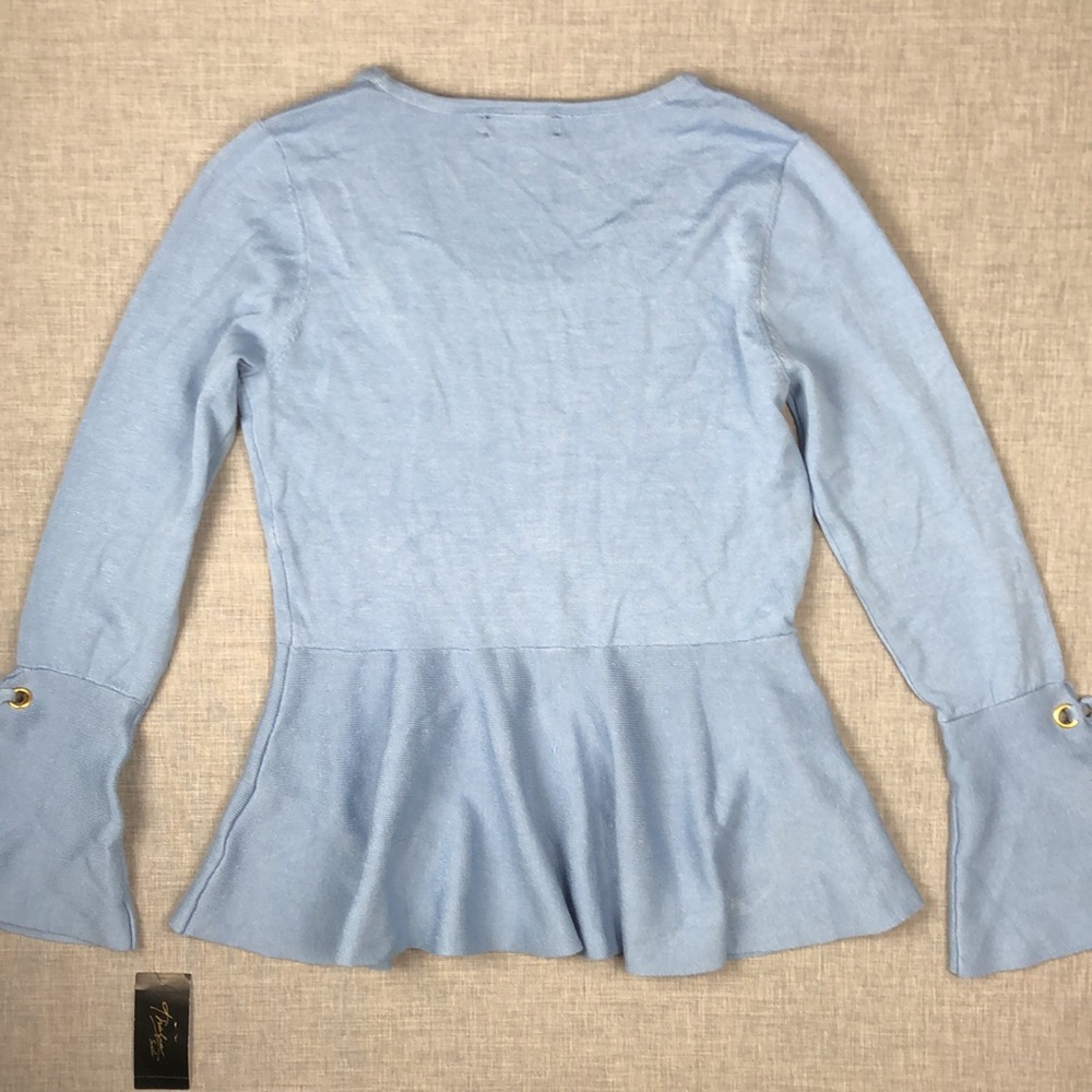 Thalia Sodi Blue Grommet Bell Sleeve Sweater Small - Picture 6 of 6